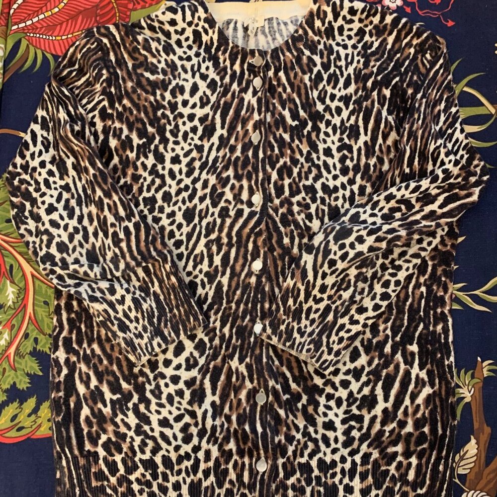J. Crew Factory leopard print cardigan